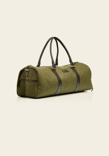 The Weekender - Forest Green - view of side of the bag